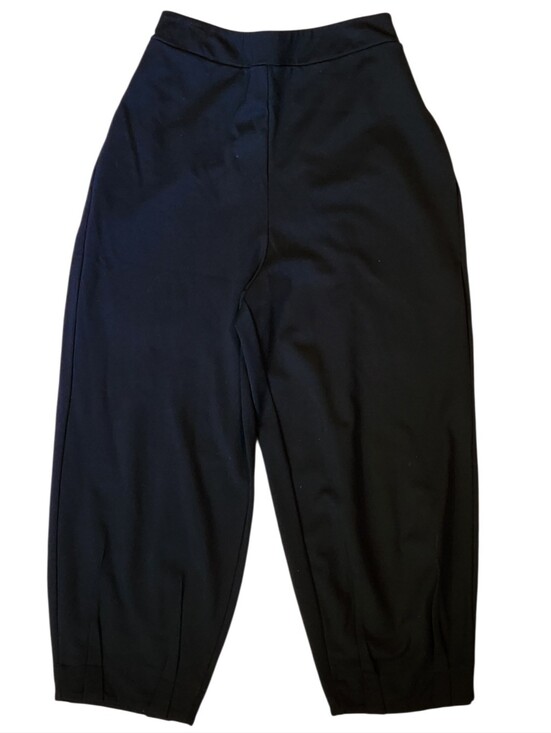 Ozai N Ku Pants - Alembika Ozai N Ku Pillar Ponte Lantern Pull On Black Pant Pleat Tapered S 6-8